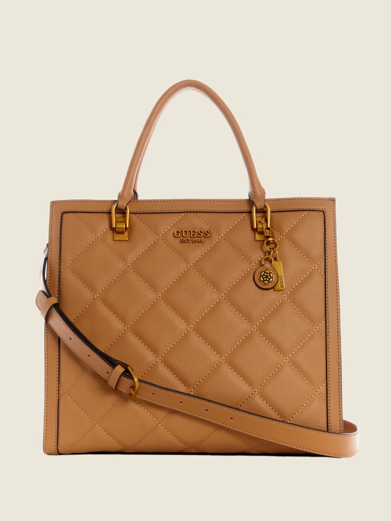 Guess Abey Quilted Elite Tote Tassen Dames Beige | 1859-JPLVQ