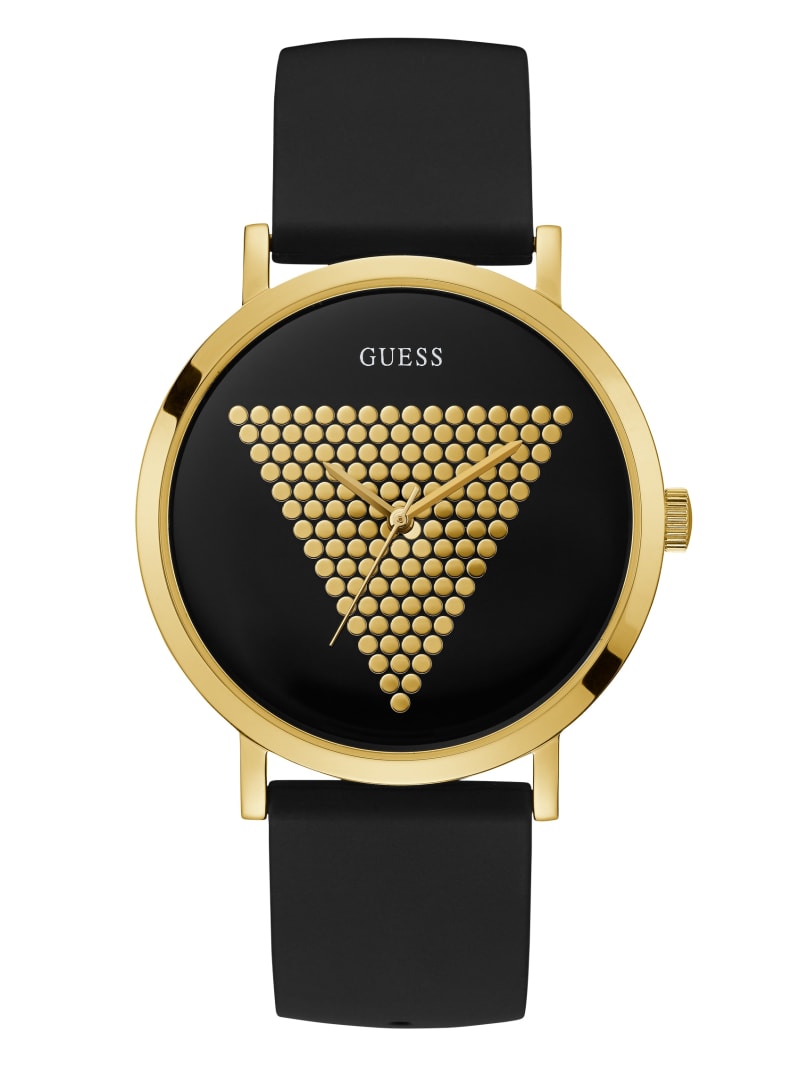 Guess And Gold-Tone Analog Horloge Heren Zwart | 8205-DHNBI