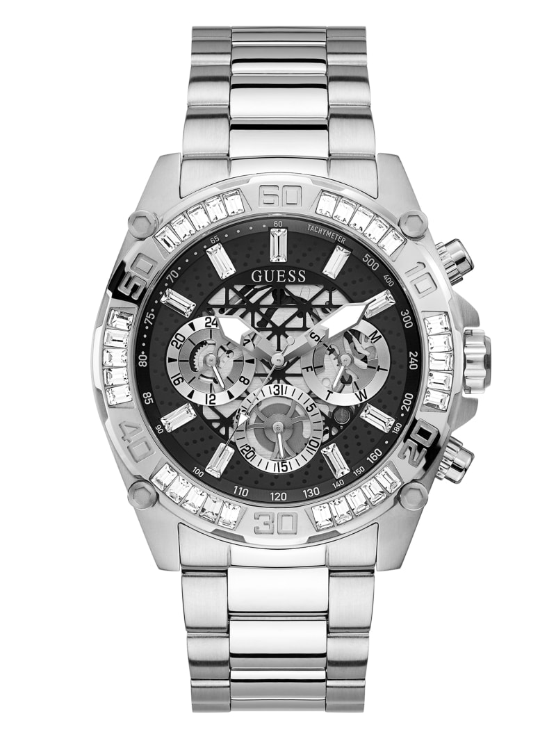 Guess And Silver-Tone Multifunctioneel Horloge Heren Zilver | 3582-YAXFN