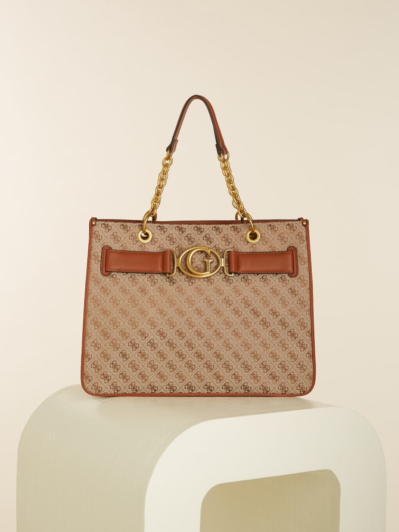 Guess Aviana Tote Tassen Dames Bruin | 7612-UTGQP