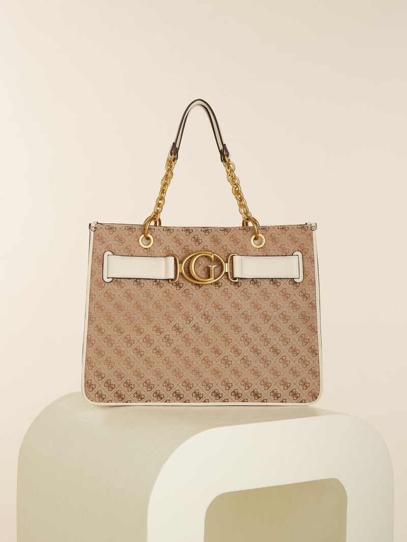 Guess Aviana Tote Tassen Dames Bruin | 9312-YAJZQ