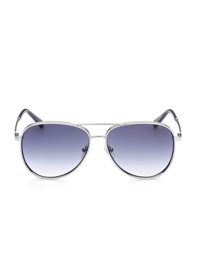 Guess Aviator Zonnebril Heren Zilver | 0584-HBIZM