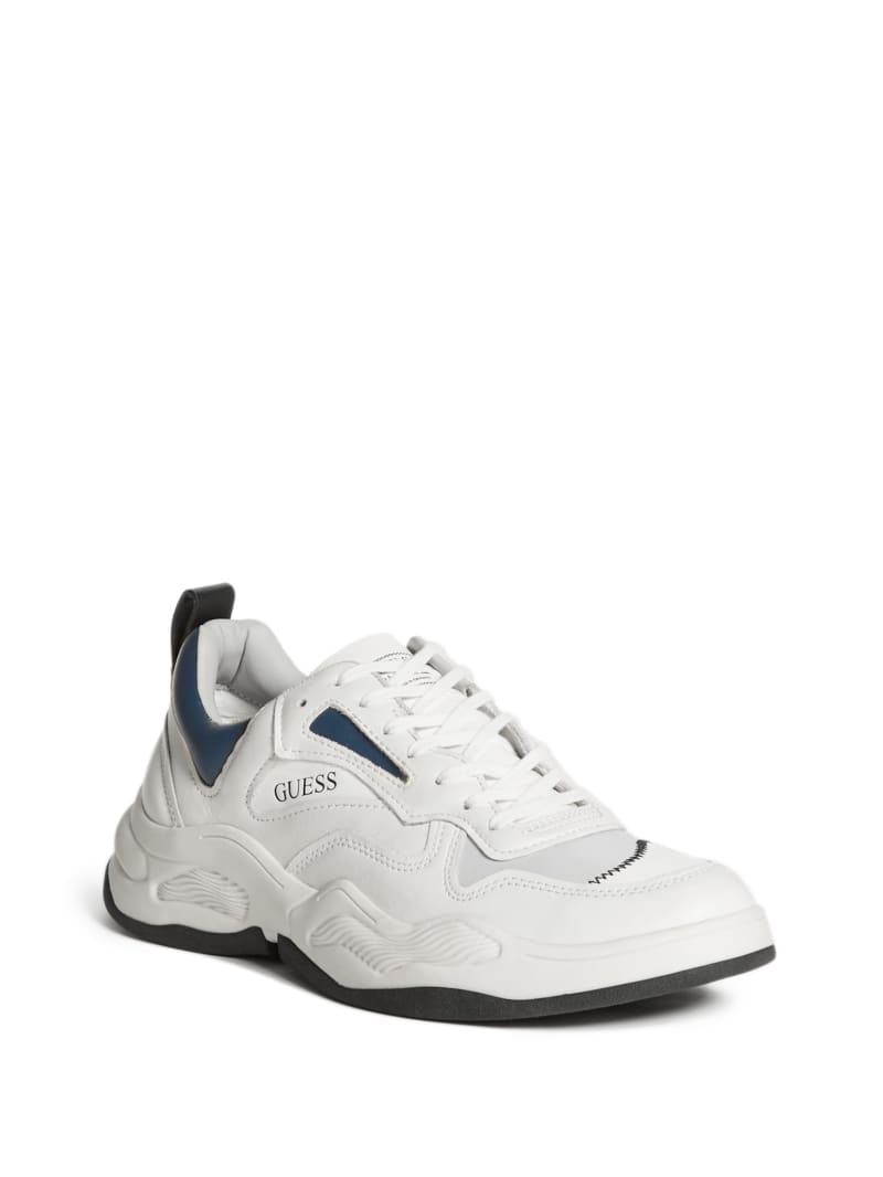 Guess Bassano Dad Sneakers Heren Wit | 9843-XUGLB