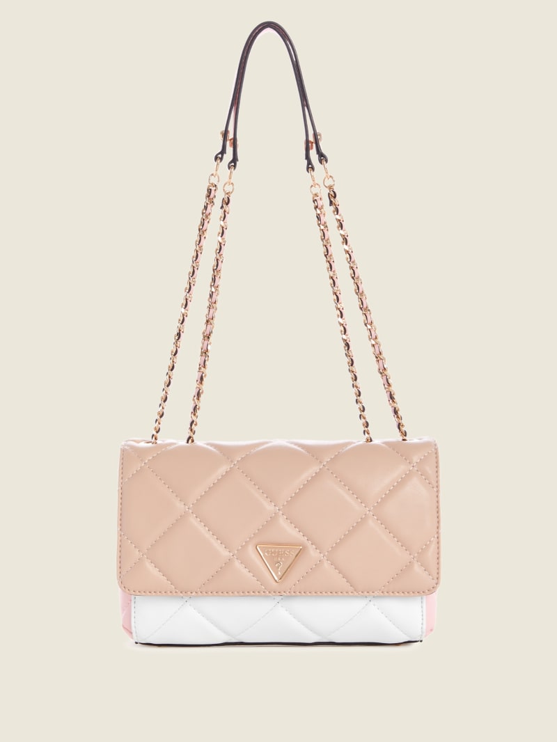 Guess Cessily Quilted Convertible Crossbodytassen Dames Roze | 8360-FLHVR