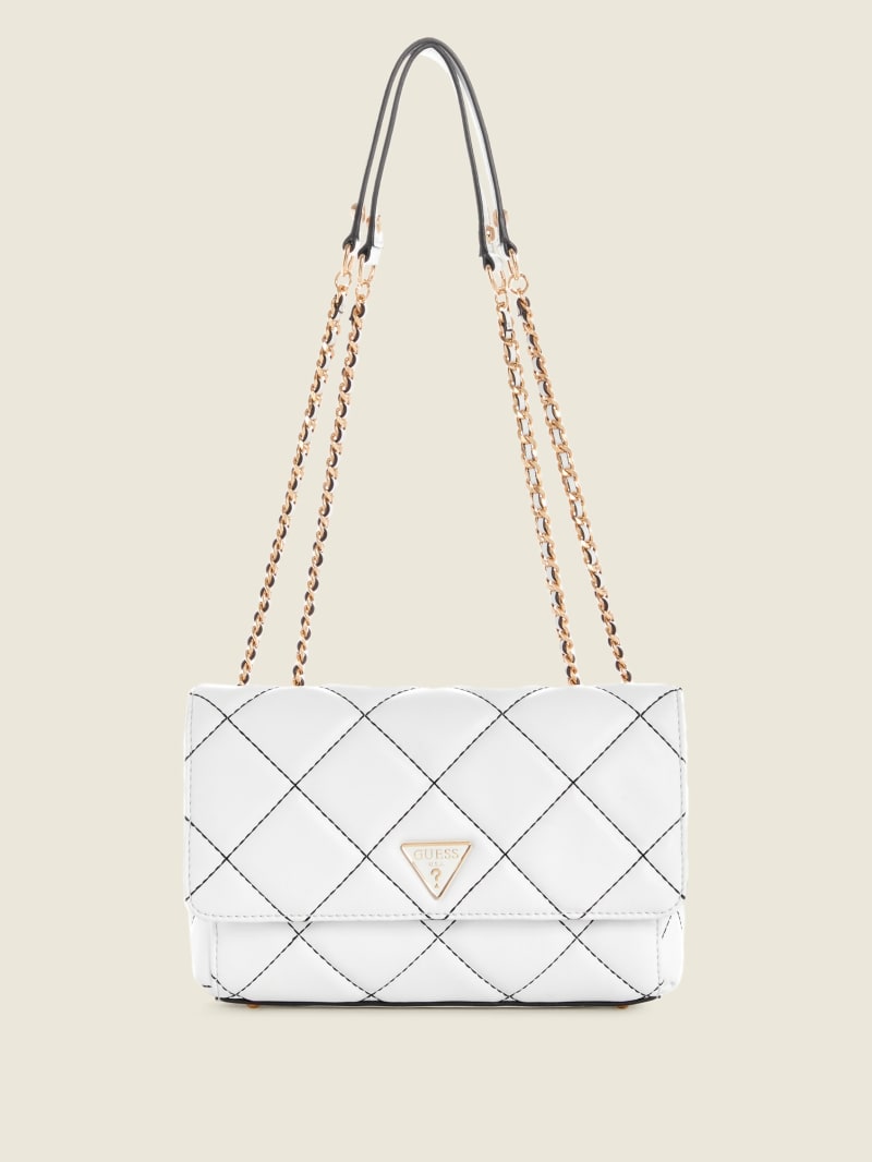 Guess Cessily Quilted Convertible Crossbodytassen Dames Wit | 9214-KQVUJ