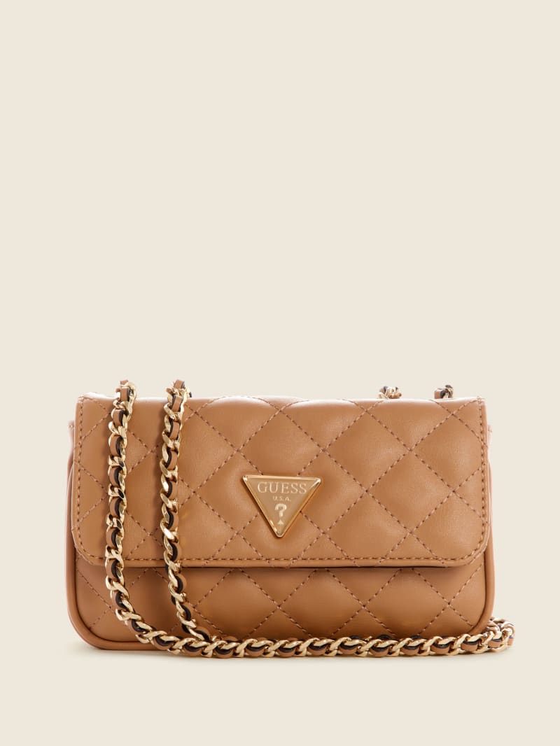 Guess Cessily Quilted Convertible Mini Tassen Dames Beige | 2861-DAGPW