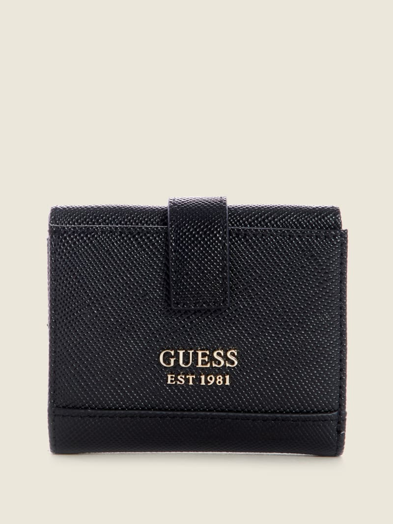 Guess Cordelia Petite Trifold Portefeuille Dames Zwart | 5673-BHKXM