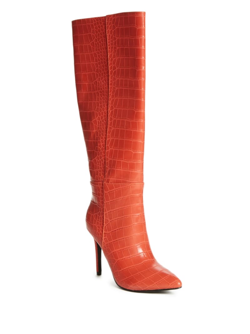 Guess Croc Knee-High Laarzen Dames Oranje | 3780-GXBQH