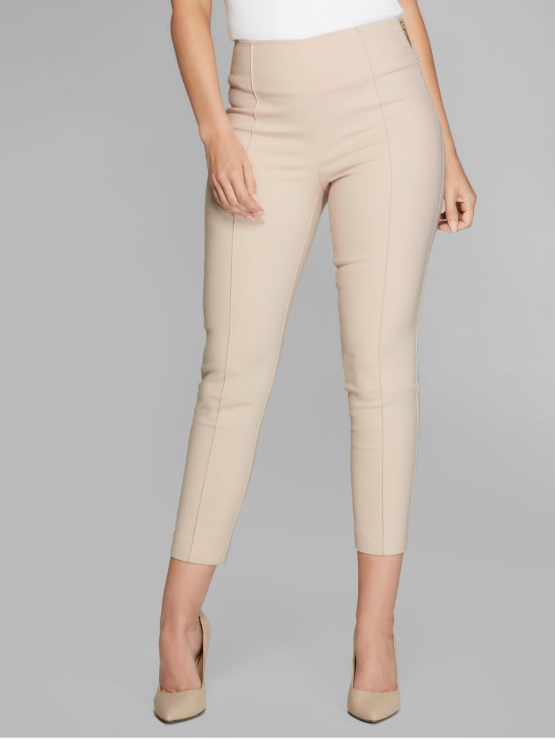 Guess Cropped Candi Broek Dames Beige | 1493-EZCBO