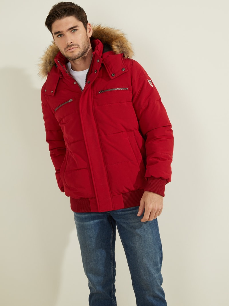 Guess David Puffer Jassen Heren Rood | 5319-KPNCS