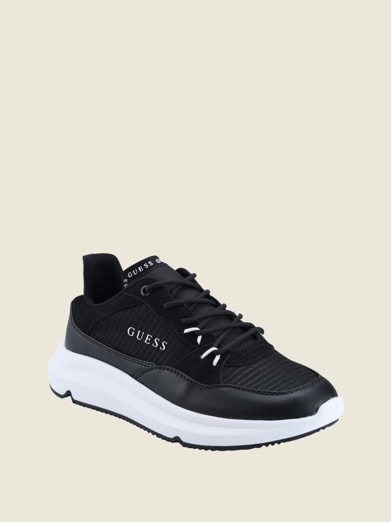 Guess Degrom Logo Sneakers Dames Zwart | 1578-IZKRJ