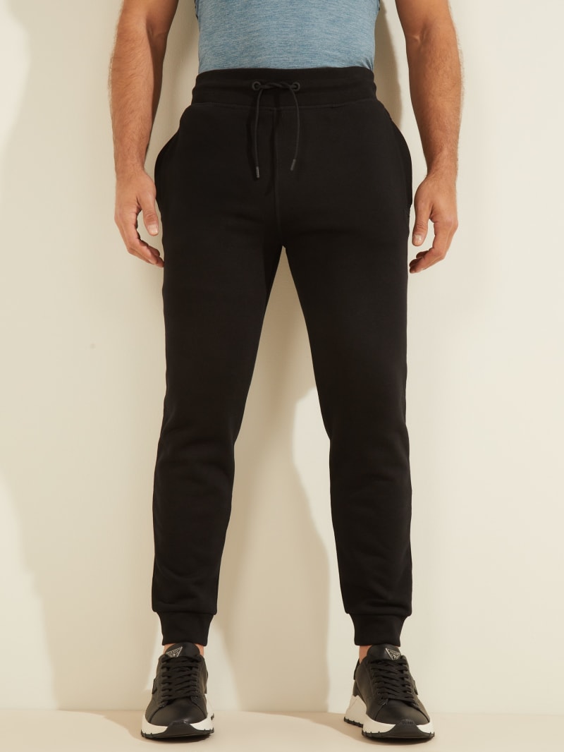 Guess Eco Aldwin Logos Broek Heren Zwart | 7283-FLGPK