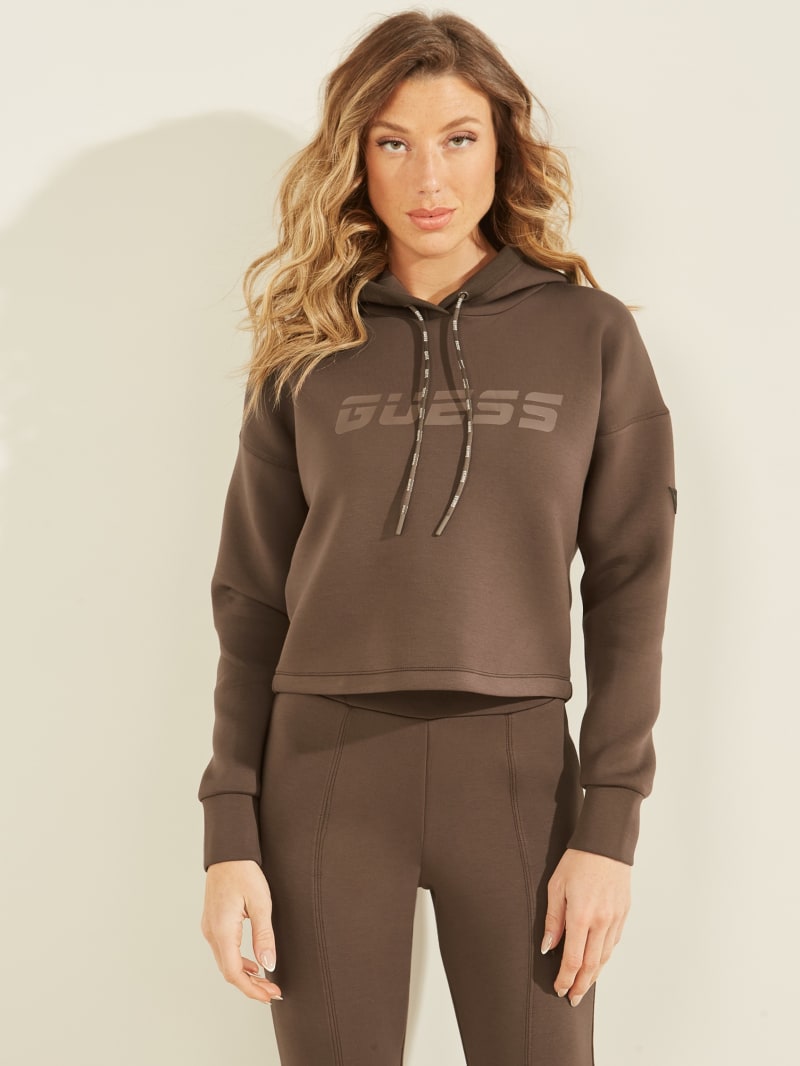 Guess Eco Allie Scuba Hoodie Dames Chocola | 4569-VWMNB