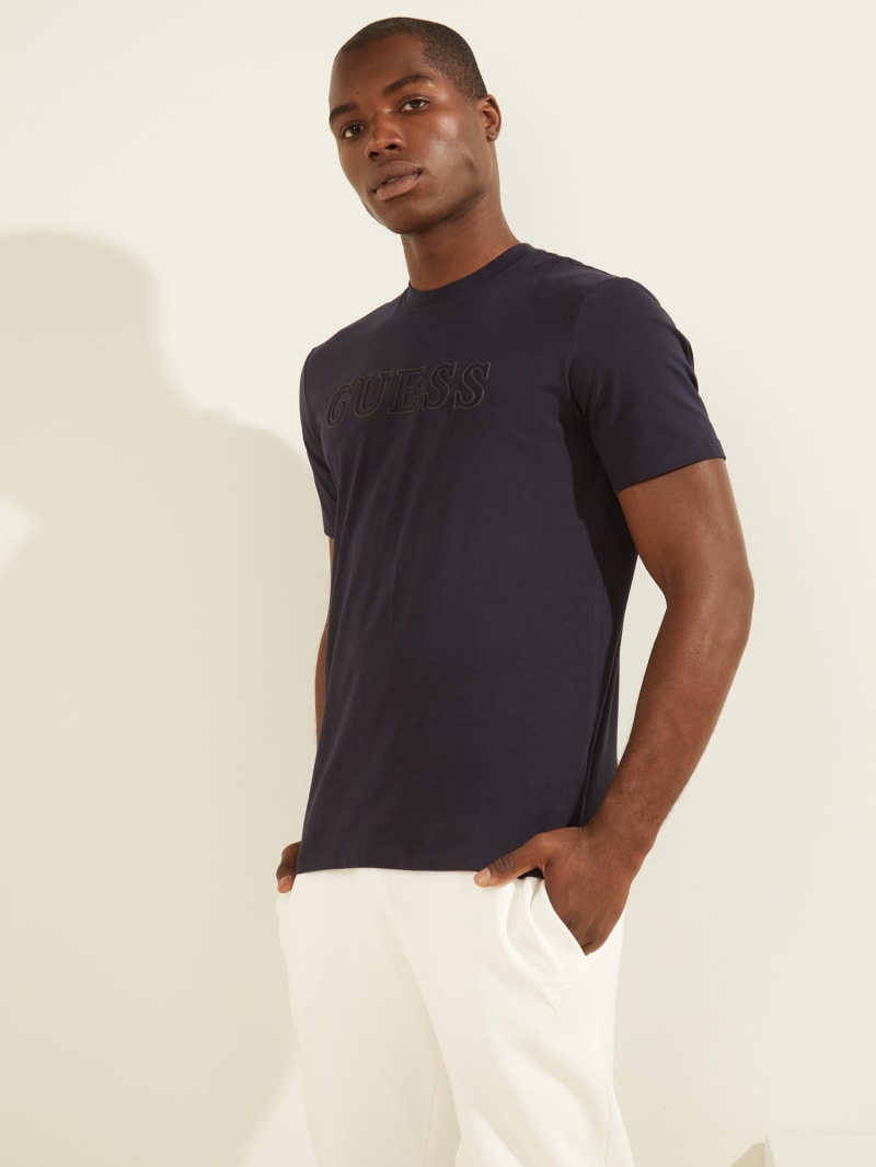 Guess Eco Alphy Active Tee T-shirts Heren Diepblauw | 0143-GQNZS