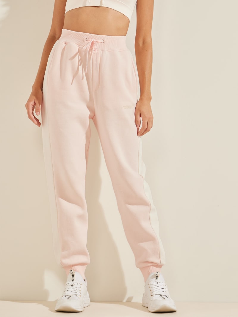 Guess Eco Annetta Contrast Joggers Broek Dames Roze | 3217-UDYHK