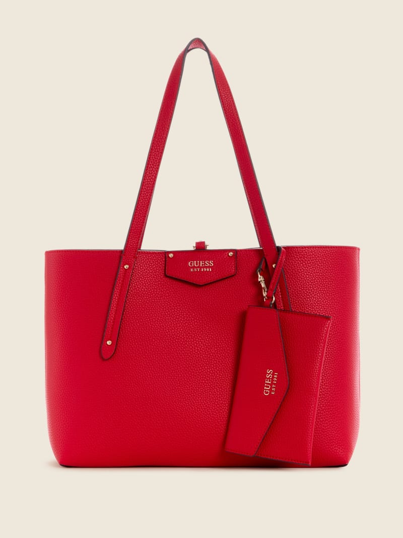 Guess Eco Brenton Tote Tassen Dames Rood | 5423-NTOAH