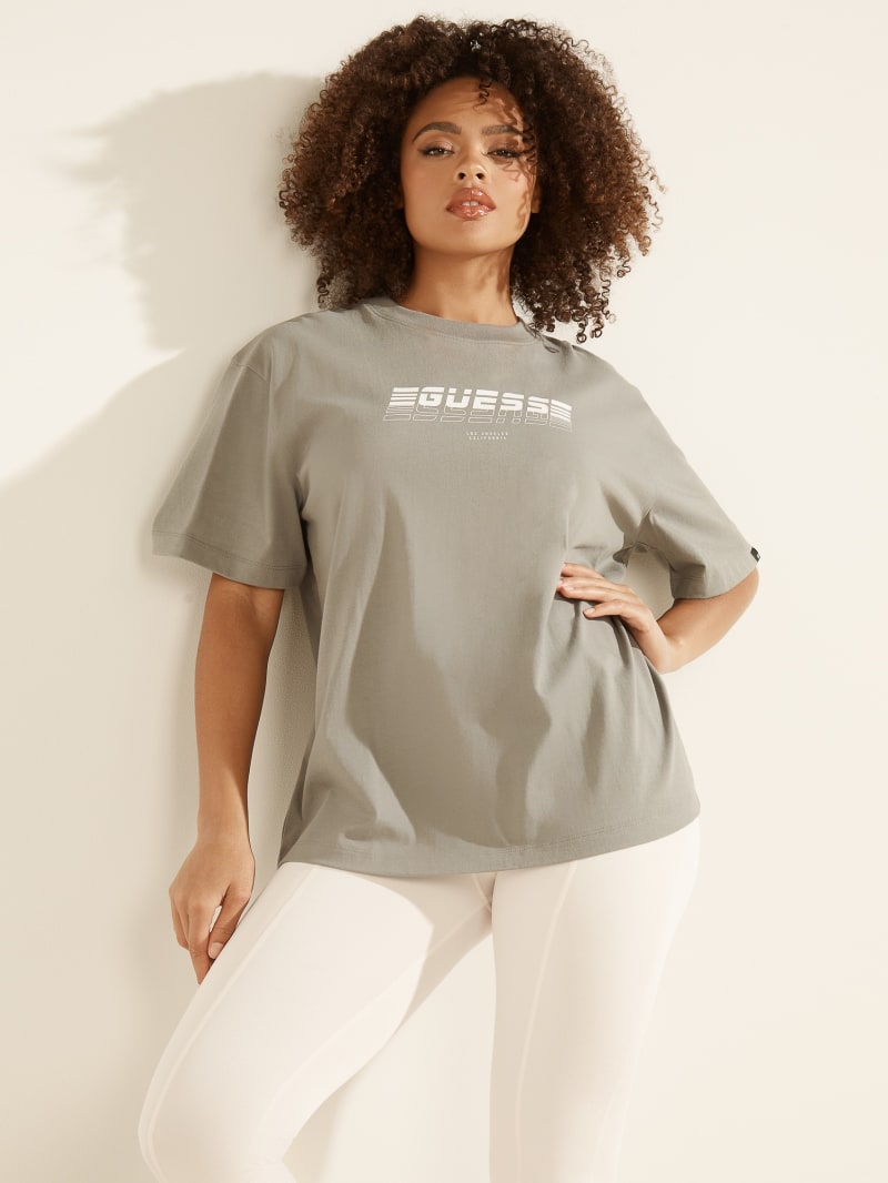 Guess Eco Dalya Logo Tee Topjes Dames Grijs | 2735-CMAIO