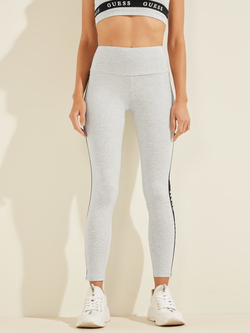 Guess Eco Logo Tape Leggings Broek Dames Grijs | 5146-EHKBU