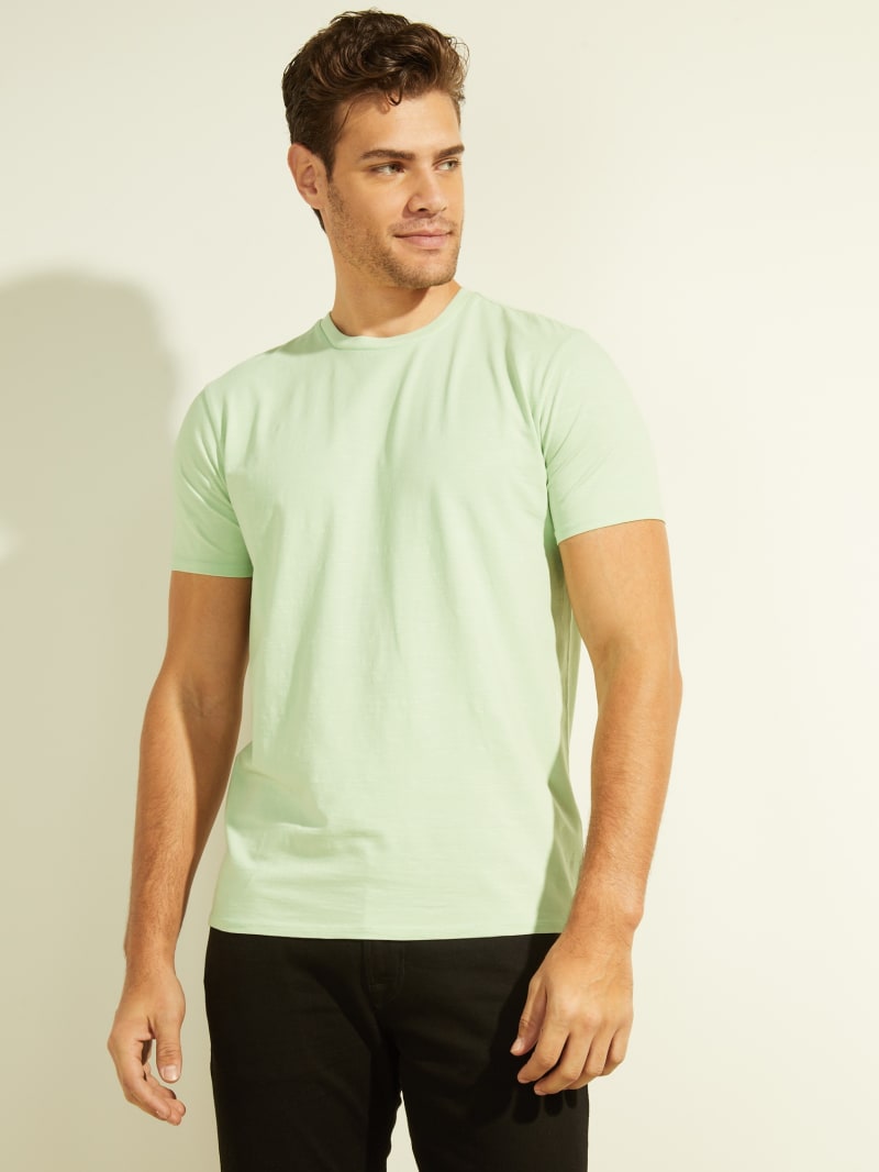 Guess Eli Washed Tee T-shirts Heren Groen | 2386-LFVUT