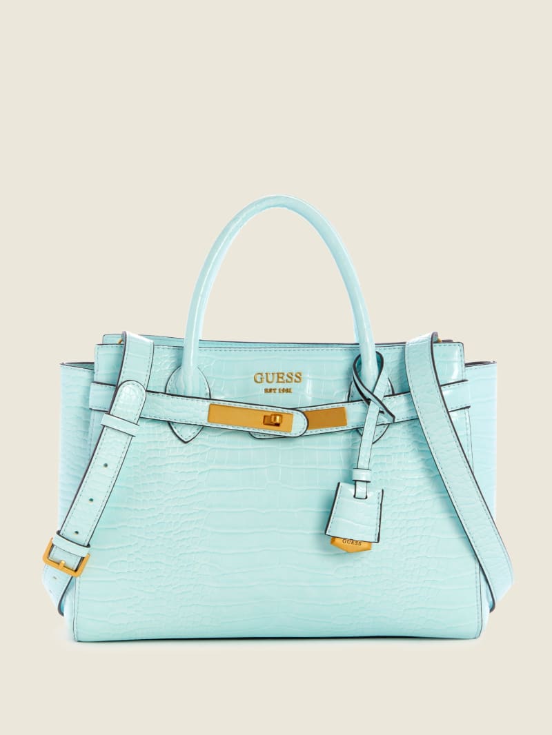 Guess Enisa High Society Boekentassen Dames Turquoise | 3708-JYFQL