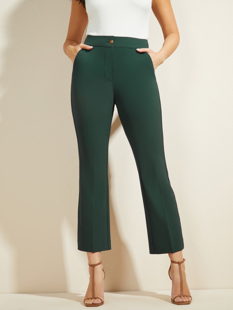 Guess Evelyn Cropped Broek Dames Groen | 7486-VGWRZ