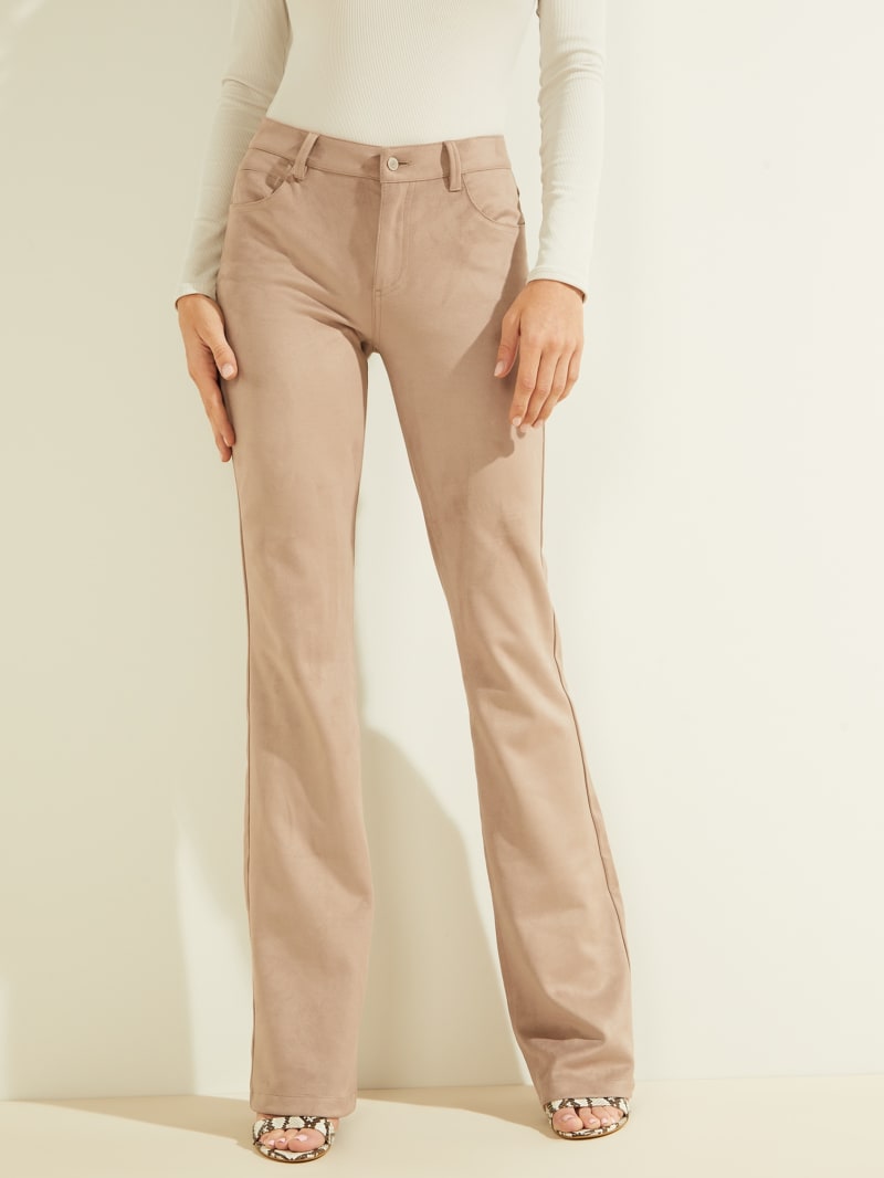 Guess Faux-Suede Sexycuts Broek Dames Beige | 7824-UBXKF