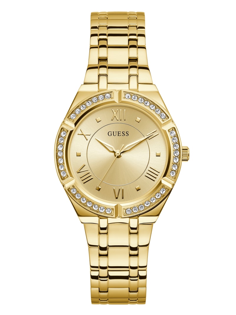 Guess Gold-Tone Champagne Analog Horloge Dames Goud | 2041-ARXOC