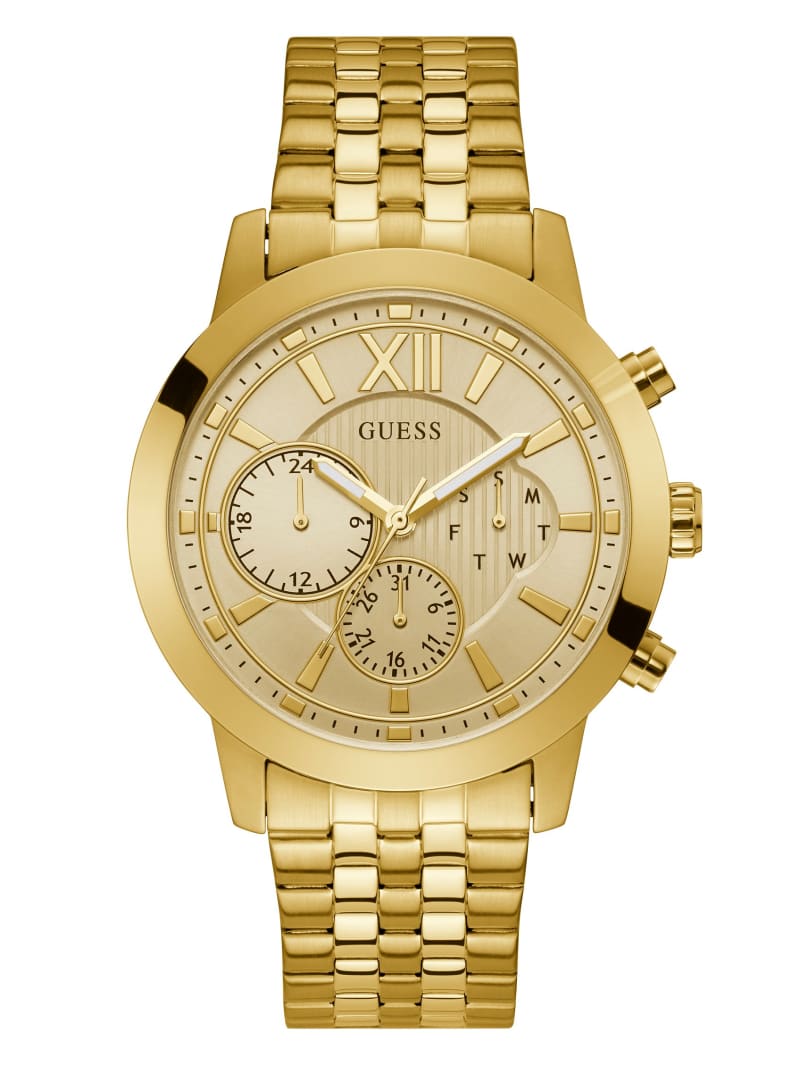 Guess Gold-Tone Chrono-Look Multifunctioneel Horloge Dames Goud | 3978-BWHIU