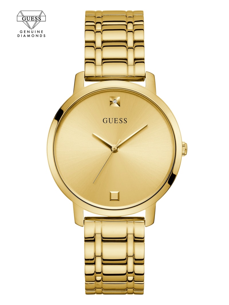 Guess Gold-Tone Diamond Analog Horloge Dames Goud | 0925-GIMDQ