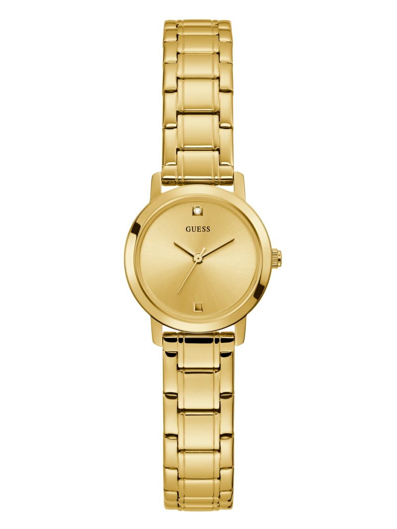 Guess Gold-Tone Diamond Analog Horloge Dames Goud | 9475-PUXGQ