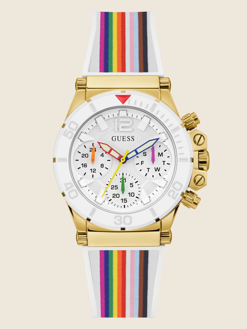 Guess Gold-Tone Rainbow Horloge Dames Gekleurd | 4752-SRKIZ