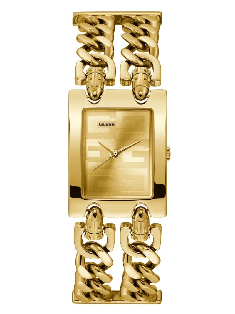 Guess Gold-Tone Square Analog Horloge Dames Goud | 0468-WGHZL