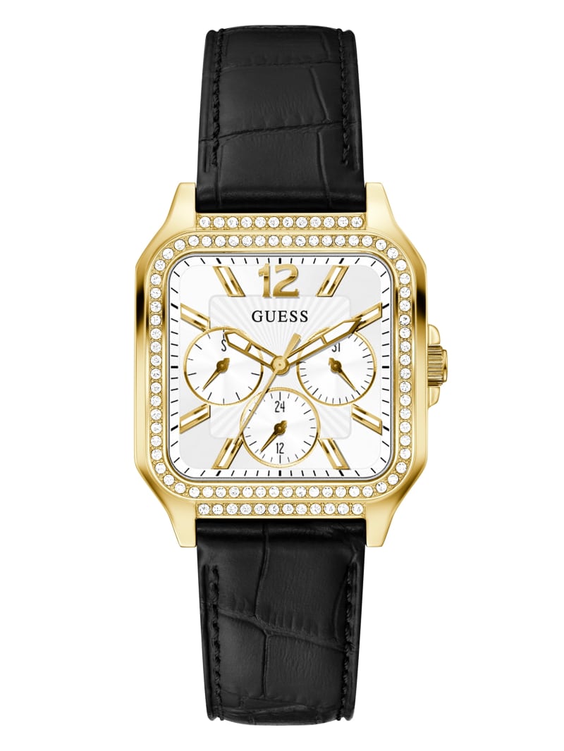 Guess Gold-Tone Square Multifunctioneel Horloge Dames Gekleurd | 9264-VINQD