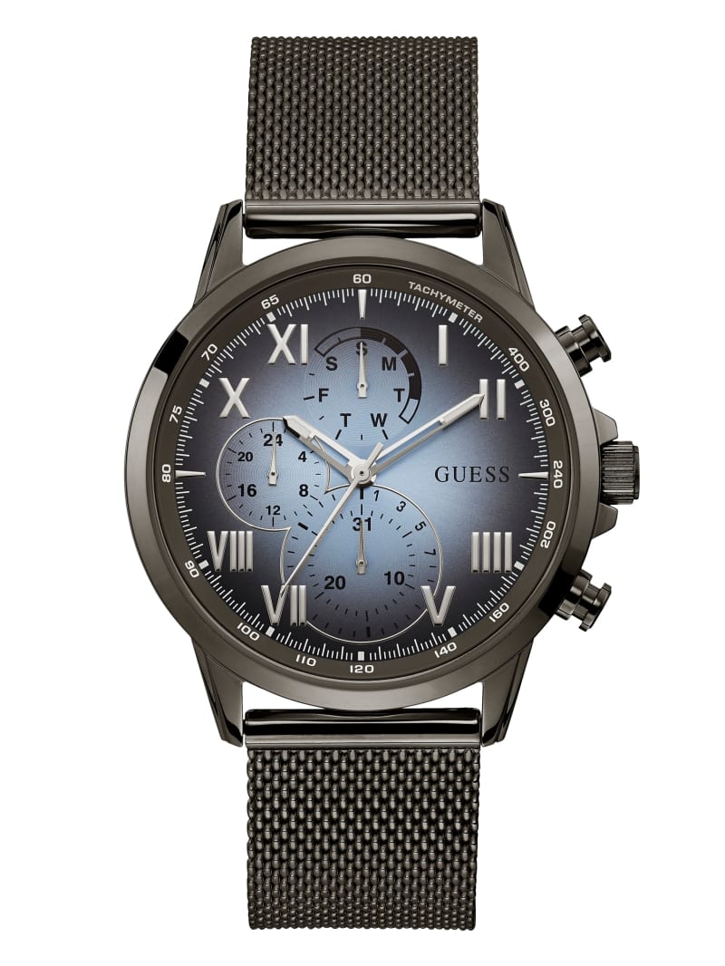 Guess Gunmetal And Blue Mesh Multifunctional Horloge Heren Gekleurd | 3759-OKVDM