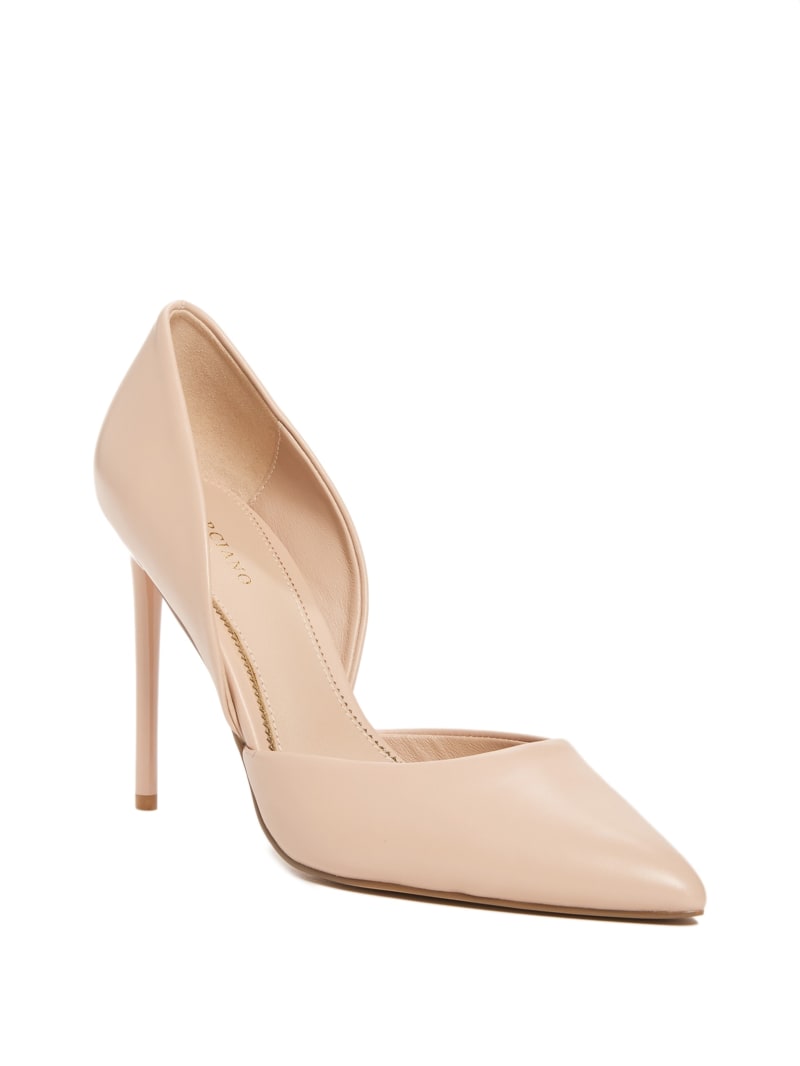 Guess Heartbreaker Leren d'Orsay Pumps Dames Beige | 9370-WUCXN