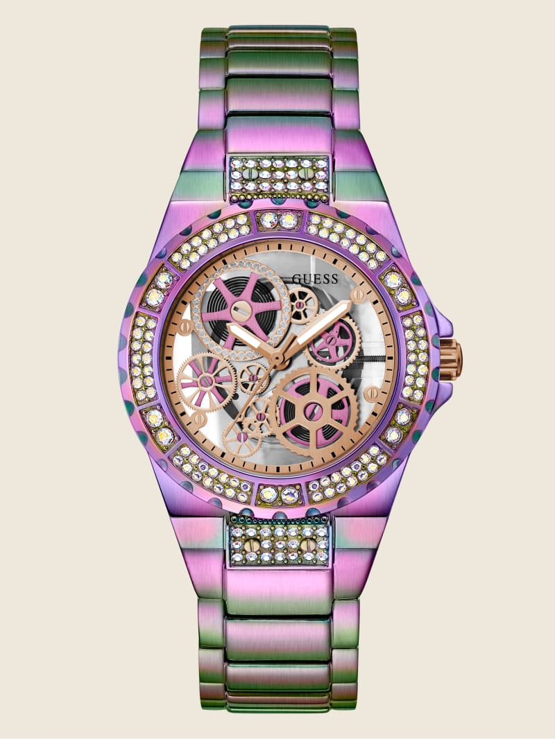 Guess Iridescent Glitz Multifunctioneel Horloge Dames Gekleurd | 4320-WALGS