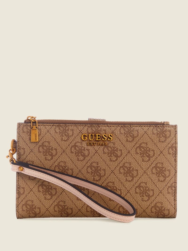 Guess Kristle Zip Organizer Portefeuille Dames Bruin | 4371-FKXYB