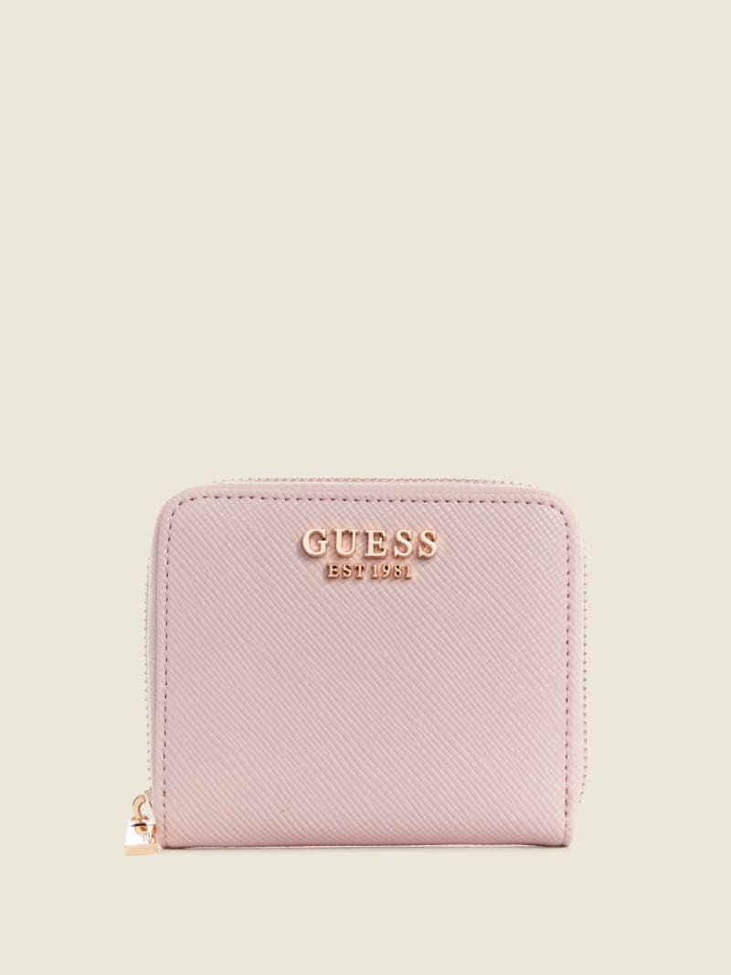 Guess Laurel Small Zip-Around Portefeuille Dames Lichtroze | 0427-UFRMD