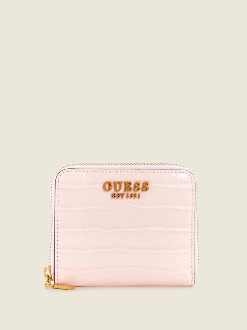 Guess Laurel Small Zip-Around Portefeuille Dames Roze | 2561-LMFYE