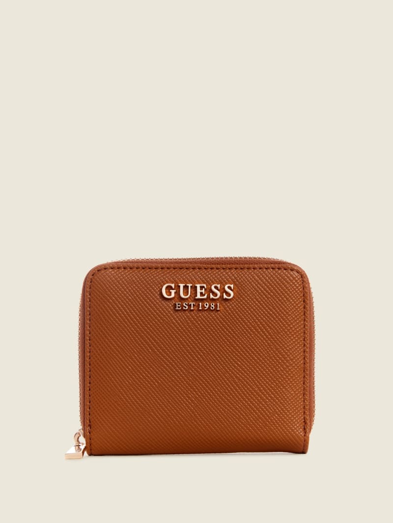 Guess Laurel Small Zip-Around Portefeuille Dames Lichtbruin | 2638-IBNVW