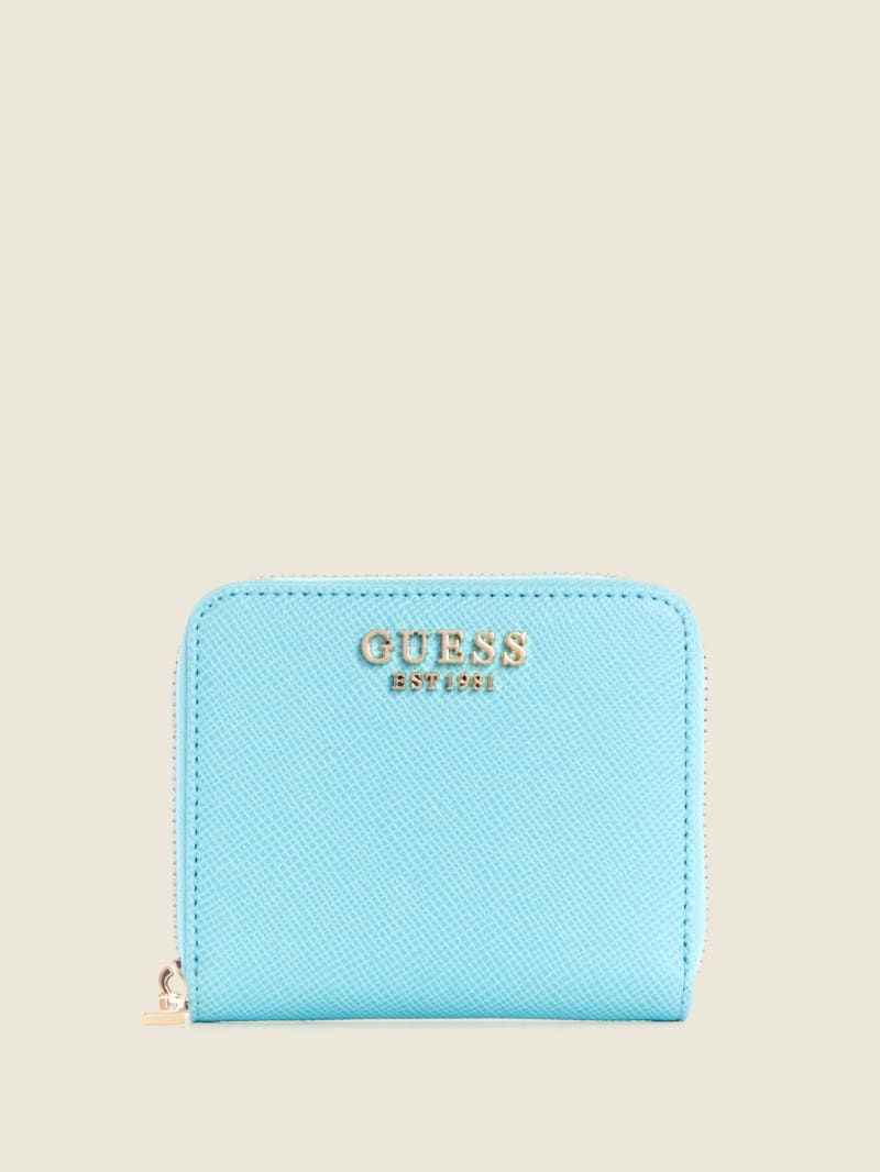 Guess Laurel Small Zip-Around Portefeuille Dames Turquoise | 9316-JAQEX