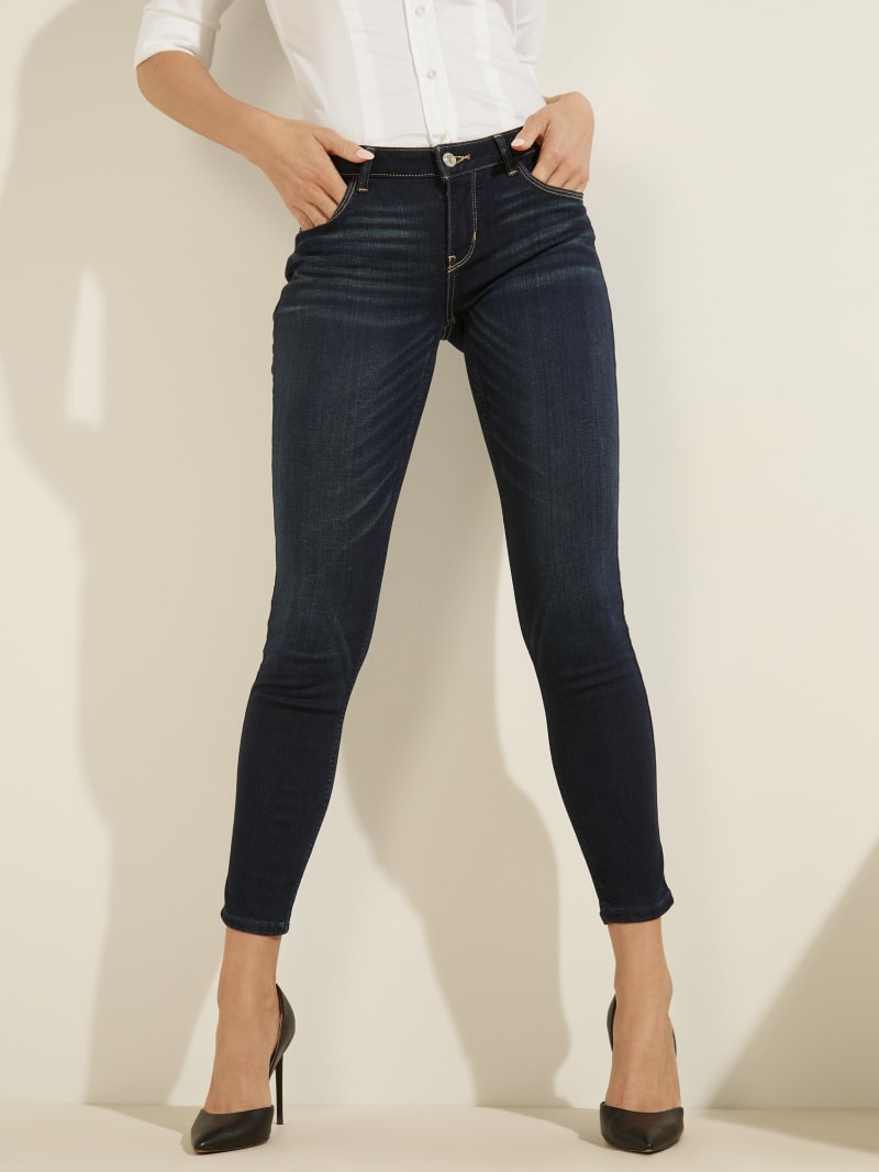 Guess Low-Rise Power Skinny Broek Dames Lichtturkoois | 9365-DFWLJ