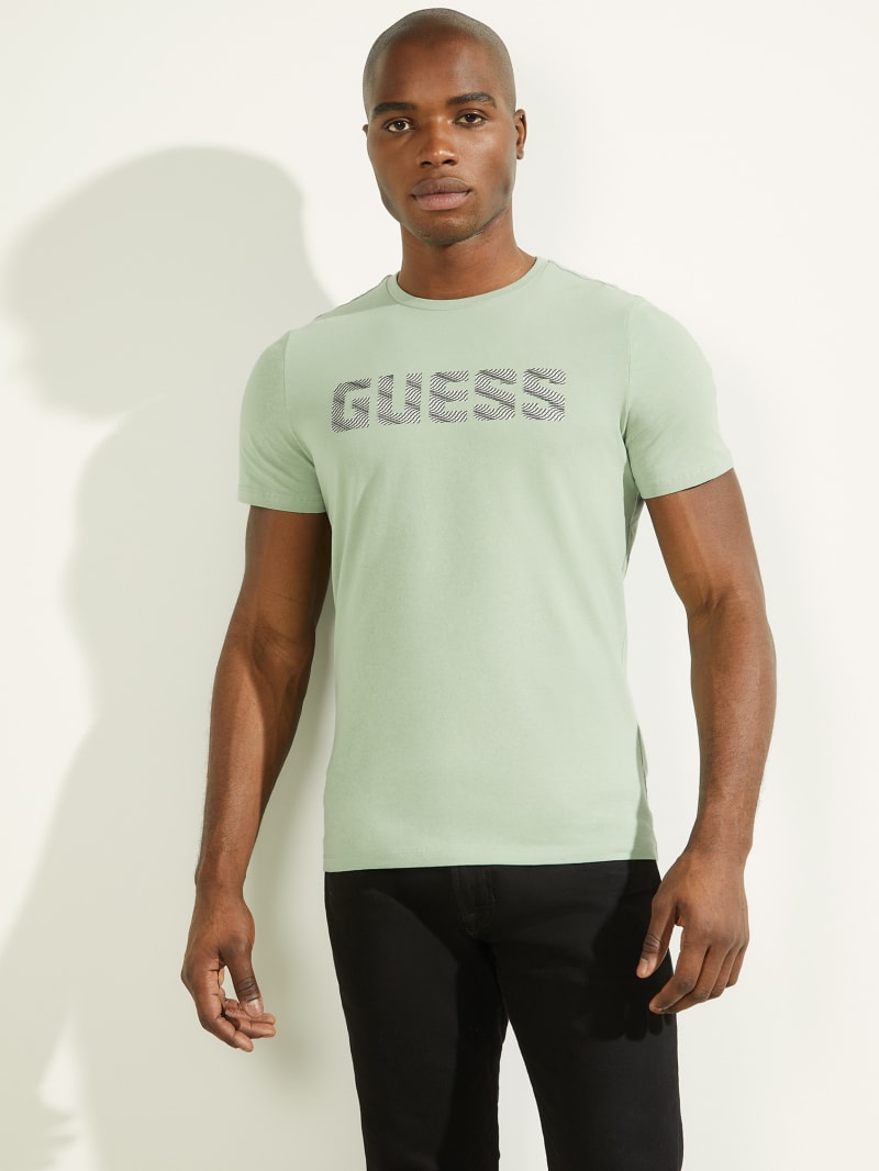 Guess Magick Logo Tee T-shirts Heren Mintgroen | 0564-INWTX