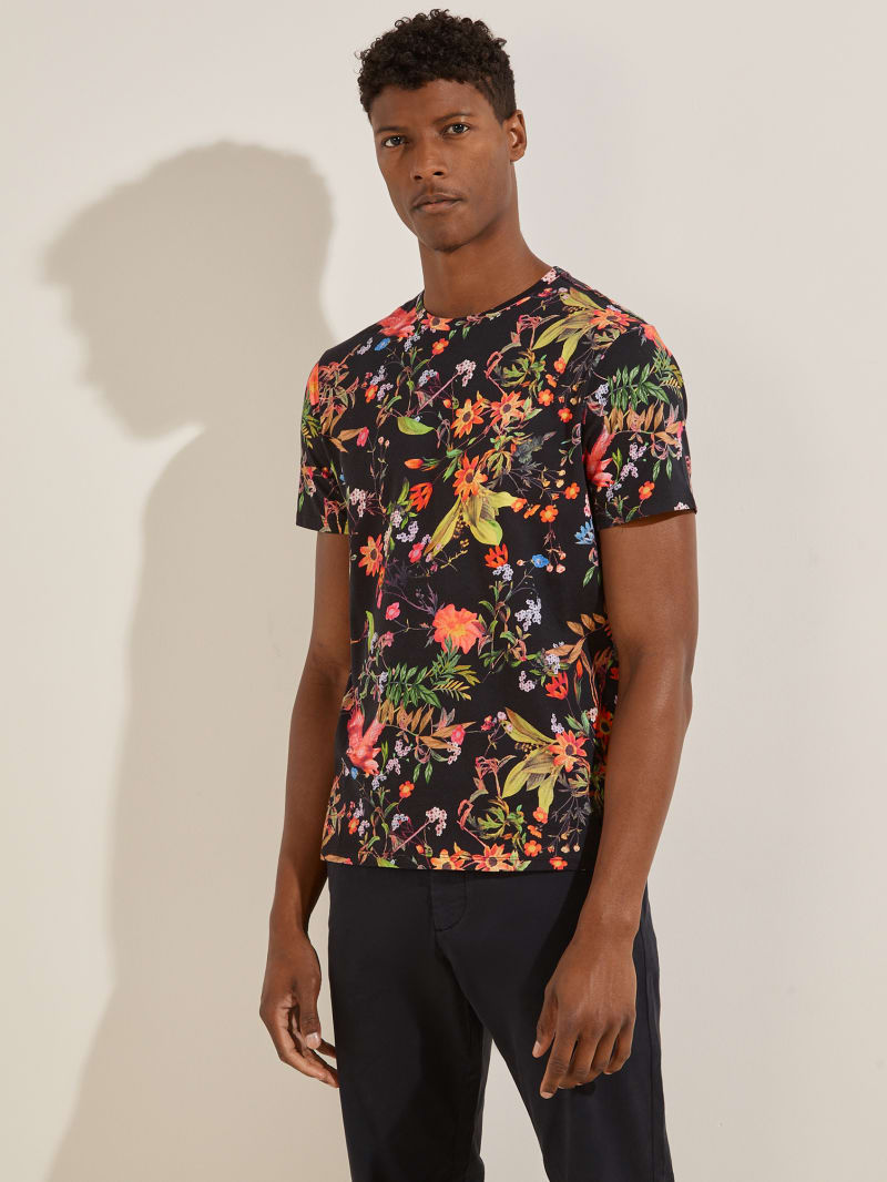 Guess Market Floral Tee T-shirts Heren Gekleurd | 6371-XRABL