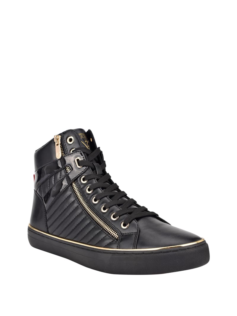 Guess Million High-Top Sneakers Heren Zwart | 4063-ACMNU