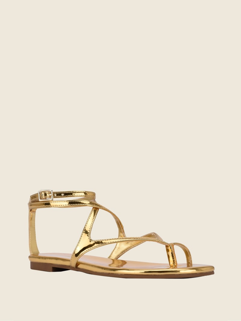 Guess Nalanie Bandjes Sandalen Dames Goud | 6432-IVQWP