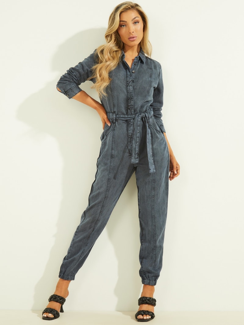 Guess Neva Jumpsuit Jurken Dames Blauw | 9186-BFSKP