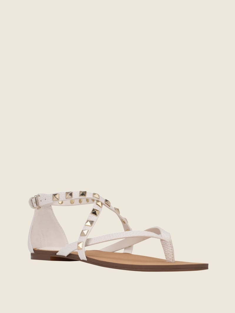 Guess Nizana Bandjes Stud Sandalen Dames Bruin | 0816-HKDEU