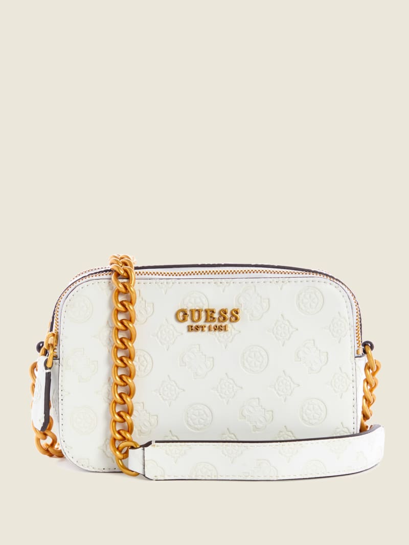 Guess Noelle Logo Camera Crossbodytassen Dames Wit | 1405-QWNCX