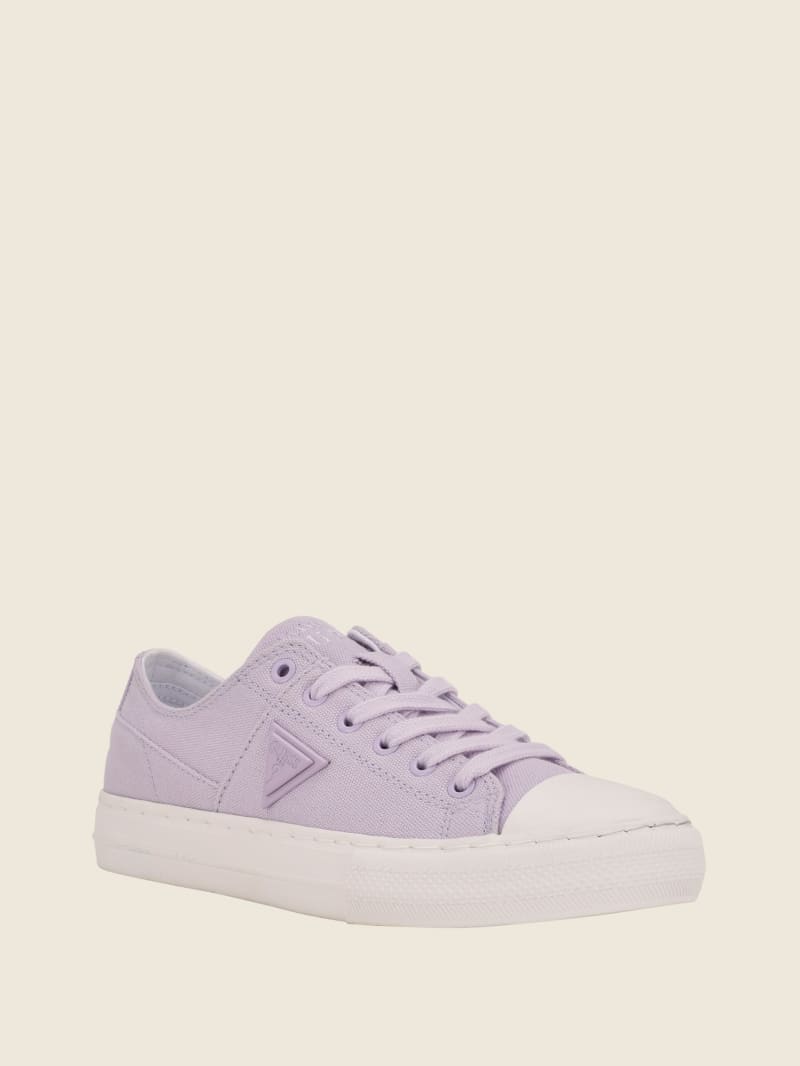 Guess Pranze Low-Top Canvas Sneakers Dames Paars | 9685-AFYGT